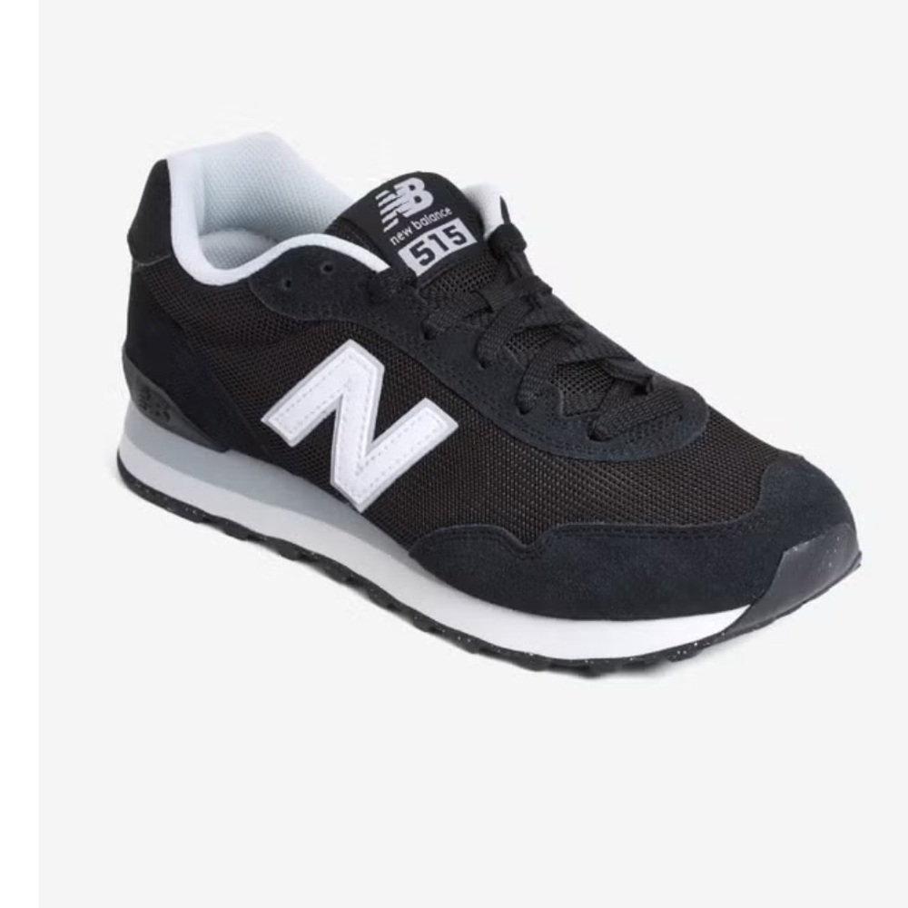 New Balance 515 Black and White Athletic Sneakers